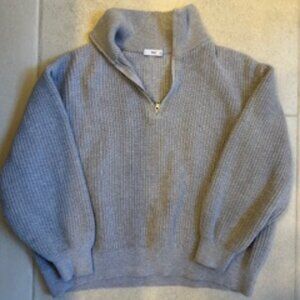 Quarter-Zip Grey/Purple knit - TNA, Size 2, Aritzia